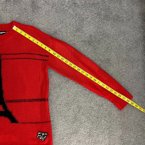 Karl Lagerfeld | Paris Sweater Vibrant Cotton Blend Eiffel Tower Preppy, size S - Picture 7 of 11